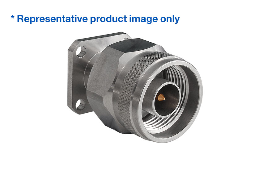 N Plug Straight 4 Hole Flange RF Connector