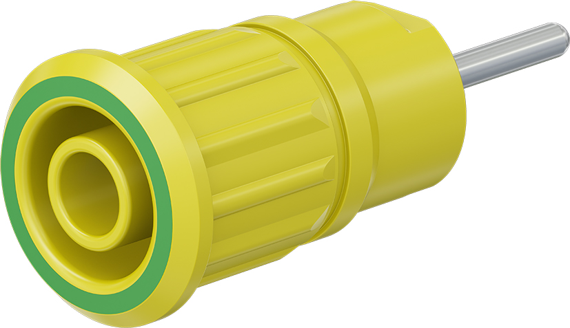 4 mm veiligheidscontact groen/geel - SEB4-R/N groen/geel