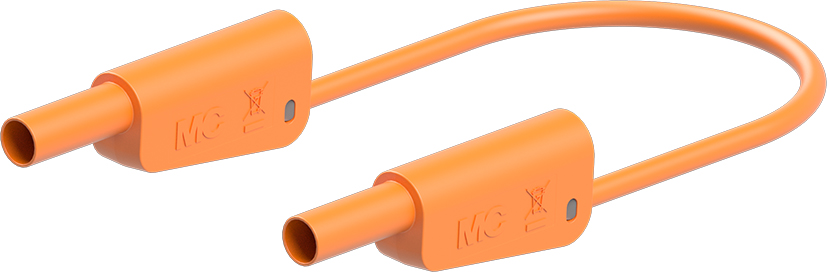 4 mm veiligheidstestkabel 75 cm oranje - SLK-4A-S25 oranje