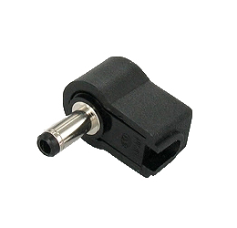 Voedingsstekker conform JEITA RC-5320A JSBP2, hoekige uitvoering, met soldeer ogen en knikbeveiliging Ø 4,0 x 1,7