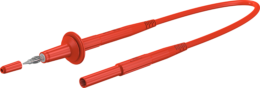 4 mm veiligheidstestkabel 150 cm rood - XHL-5000 rood