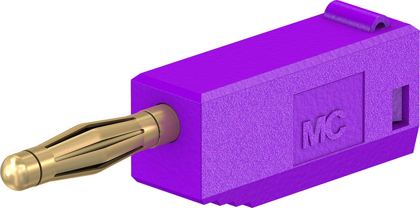 2 mm stekker compleet violet - SLS205 violet