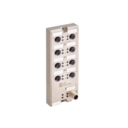 LioN-P, IO-Link I/O Hub, IO-Link, industriële metalen behuizing, 60 mm, tot IP69K, 16 digitale ingangskanalen, 8 x M12 A-coded I/O connection, 5-poles, 1x M12 A-coded IO-Link Class A connection, 5-poles, EEC (Extended Environmental Conditions -40°C)