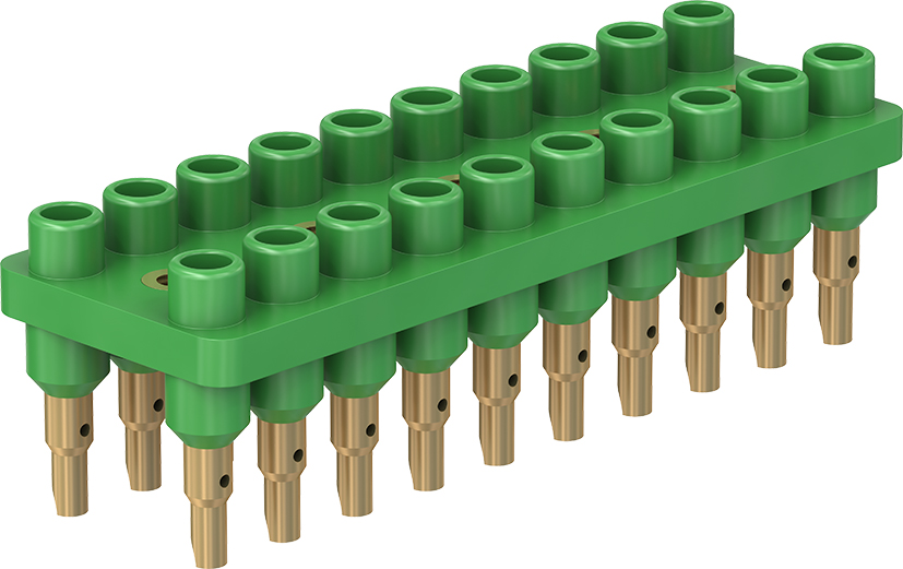 2 mm 20-polige stekkerstrip groen - BL2-12/20/A groen