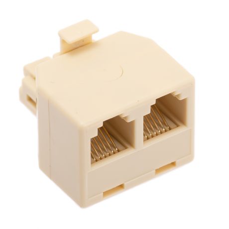 Modulaire Duplex Adapter 1 x mannelijk - 2 x vrouwelijk RJ12