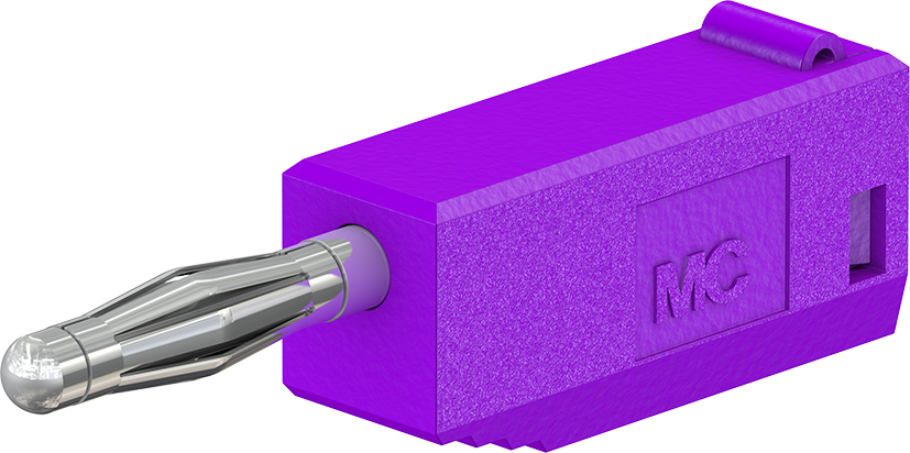 2 mm stekker compleet violet - SLS205-X violet