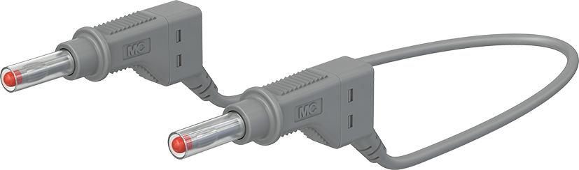 4 mm verbindingskabel 25 cm grijs - XZG425 grijs