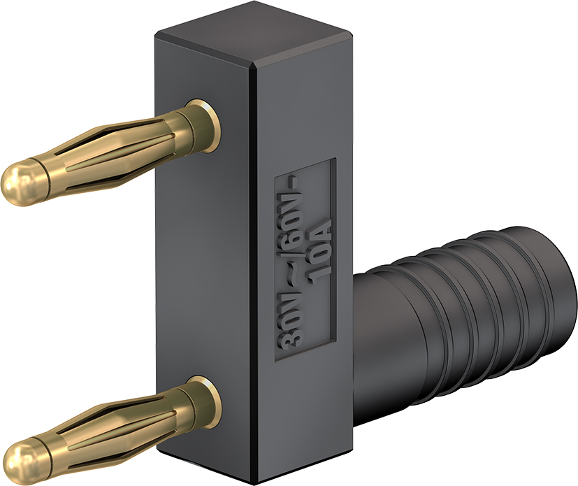 2 mm verbindingsstekker en brug zwart - KS2-12L/1SA/A zwart