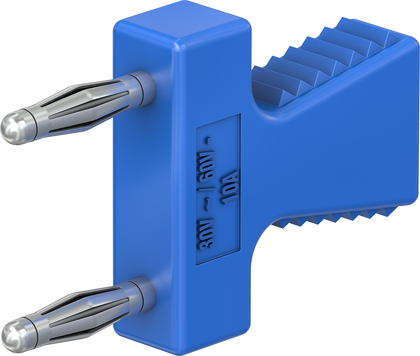 2 mm verbindingsstekker blauw - KS2-12L/N blauw