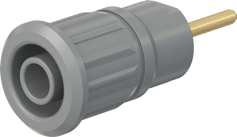 4 mm veiligheidssokkel grijs - SEB4-R grijs
