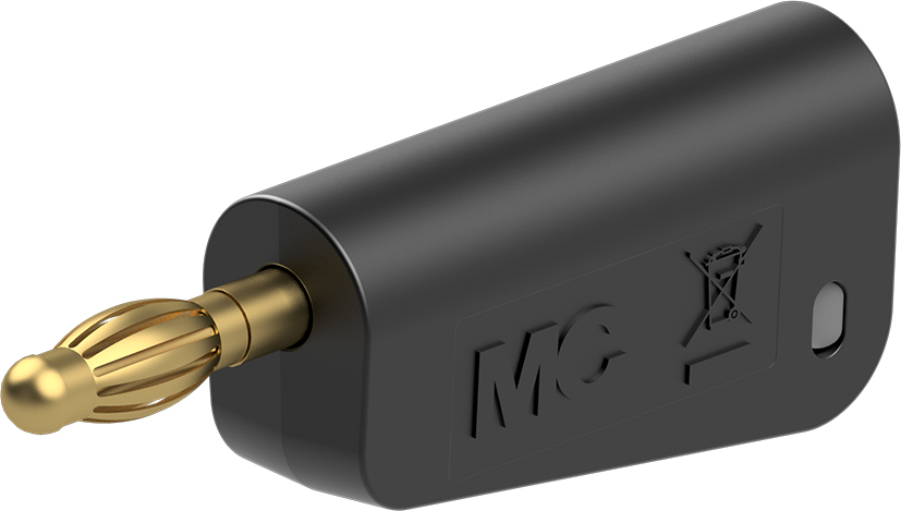4 mm stekker compleet zwart - LQ-4A-30 zwart