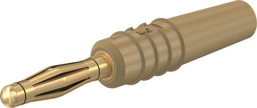 2 mm stekker compleet bruin - SLS205-L bruin