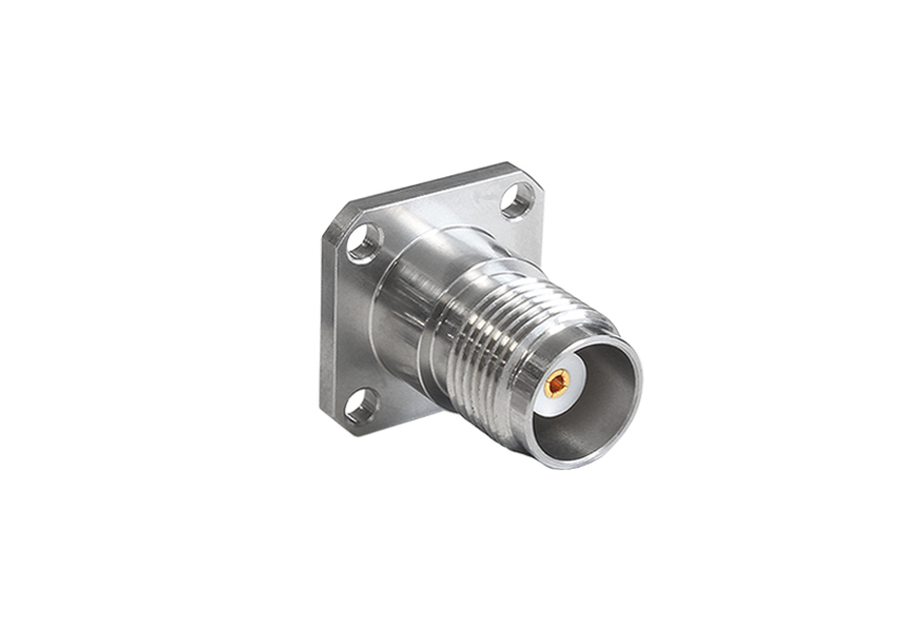 TNCA Jack Straight 4 Hole Flange RF Connector