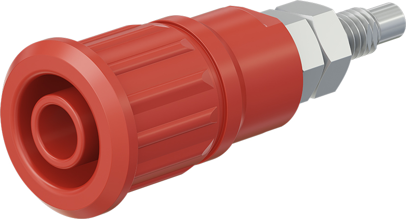 4 mm veiligheidssokkel 4 mm rood - SEB4-G/N-X rood