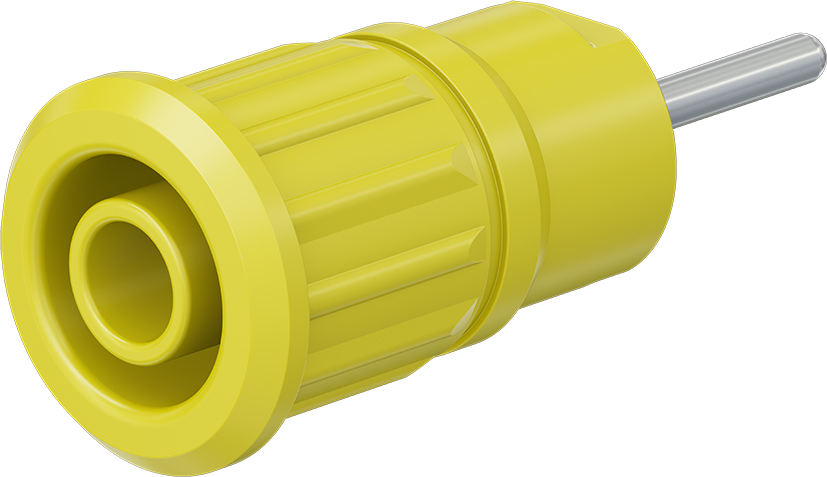 4 mm veiligheidssokkel geel - SEB4-R/N geel