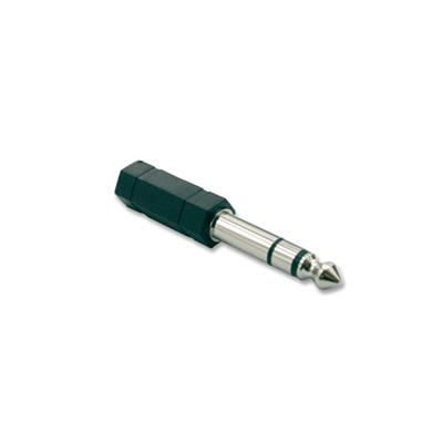 6,3 stereo mannelijk - 3,5 stereo vrouwelijk adapter