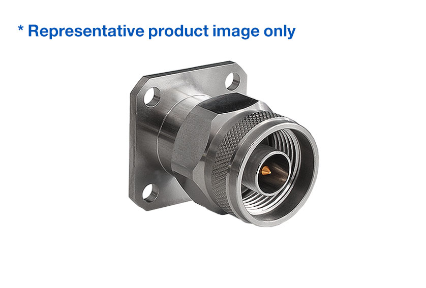 N Plug Straight 4 Hole Flange RF Connector