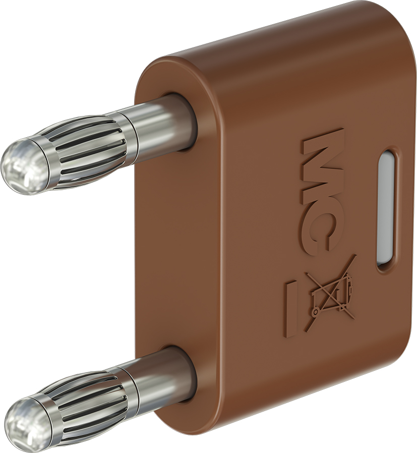 4mm geïsoleerde verbindingsstekker bruin - KS-4N-19 bruin