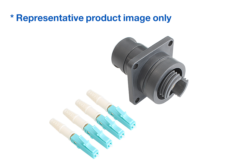 4 Channel Flange Mount to LC Connector Cable Assembly