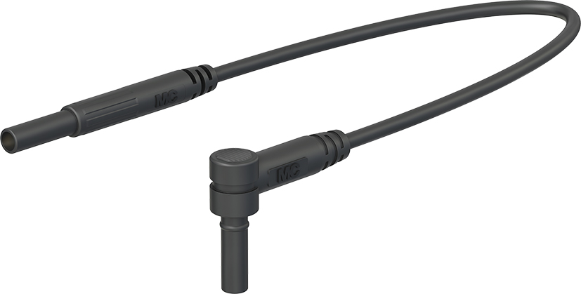 2 mm veiligheidstestkabel 100 cm zwart - SLK205-W/L zwart