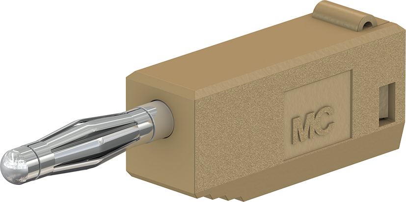 2 mm stekkertje compleet bruin - SLS205-X bruin