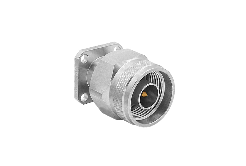 N Plug Straight 4 Hole Flange RF Connector