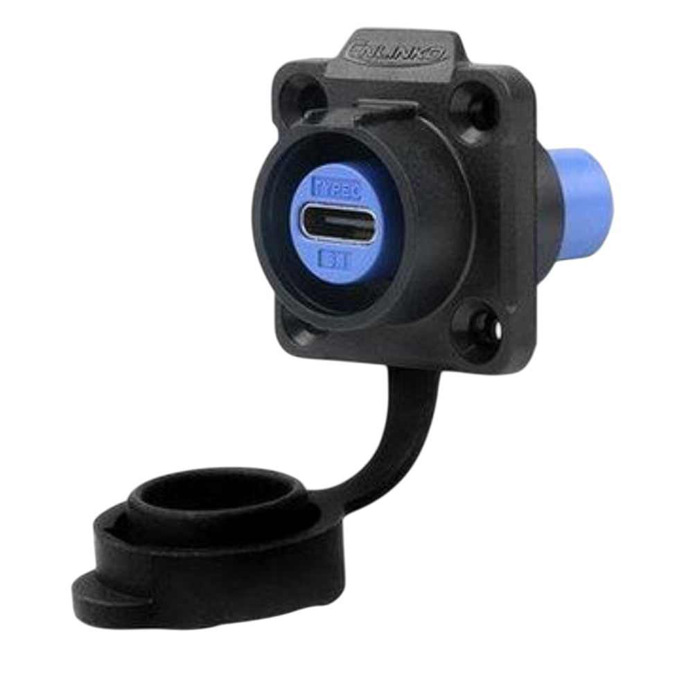 LP16 USB-C doorvoer Snelle vergrendeling IP67/68 kunststof