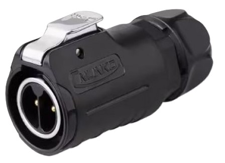 LP20 2-polige mannelijke connector Snelle vergrendeling IP67/68 kunststof+metaal