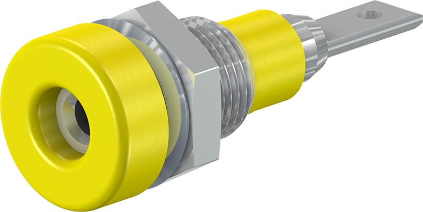 2 mm socket geel - LB-I2R geel - Haxagonmoer