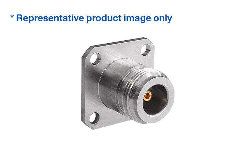 N Jack Straight 4 Hole Flange RF Connector