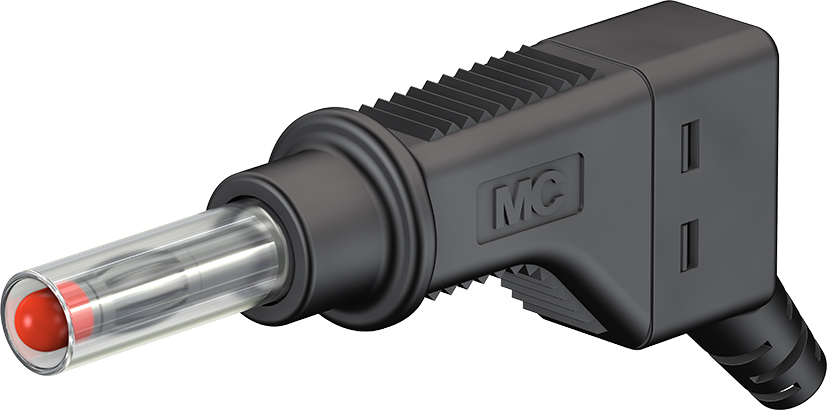 4 mm stapelbare stekker zwart - XZGL-410 zwart