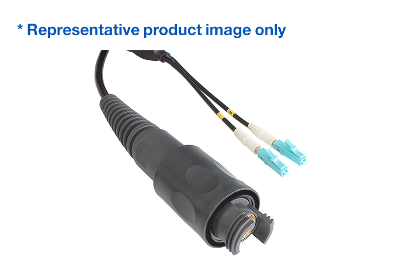 2 Channel Plug to LC Connector Cable Assembly