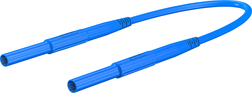 4 mm veiligheidstestkabel 150 cm blauw - XHM-5000 blauw