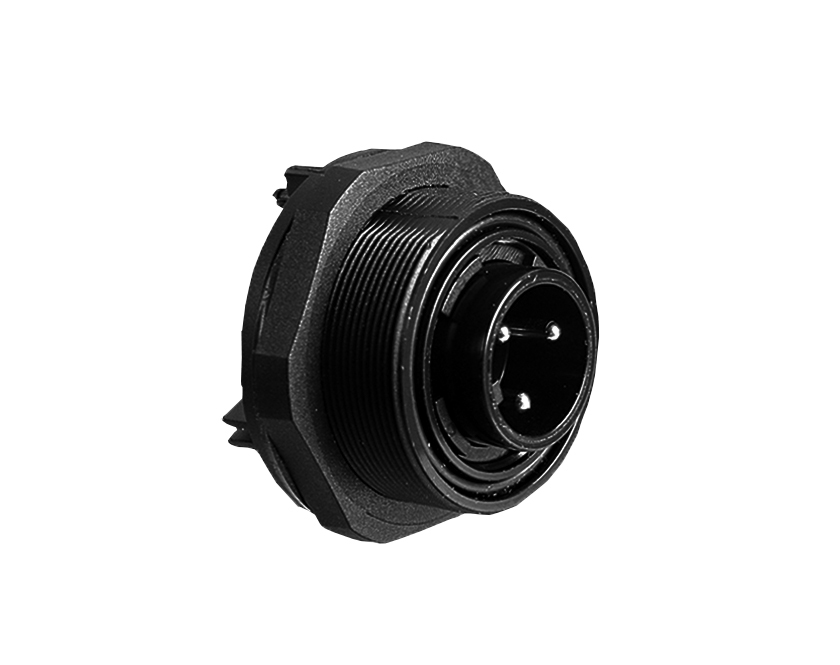 PX0708 Series 12 Contact Plug Crimp/Solder Termination (Contacts Available Separately) Black Insert.