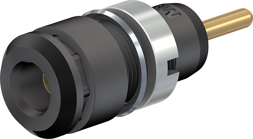 2 mm geïsoleerde stijve stopcontact zwart - SLB2-R zwart
