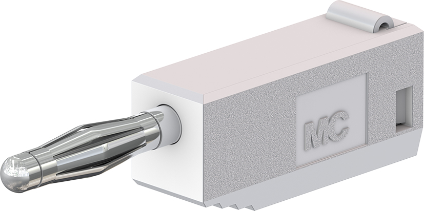 2 mm stekker compleet wit - SLS205-X wit