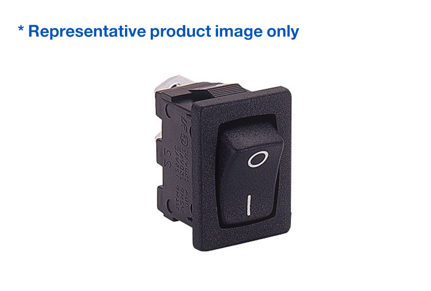 H8653VBNAC Miniature rocker switch ON - OFF Lit Double Contact with terminal barrier Curved (lit) 8653 Series