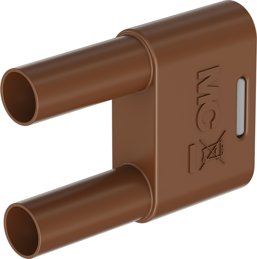 4mm geïsoleerde verbindingsstekker bruin - SKS-4N-19 bruin