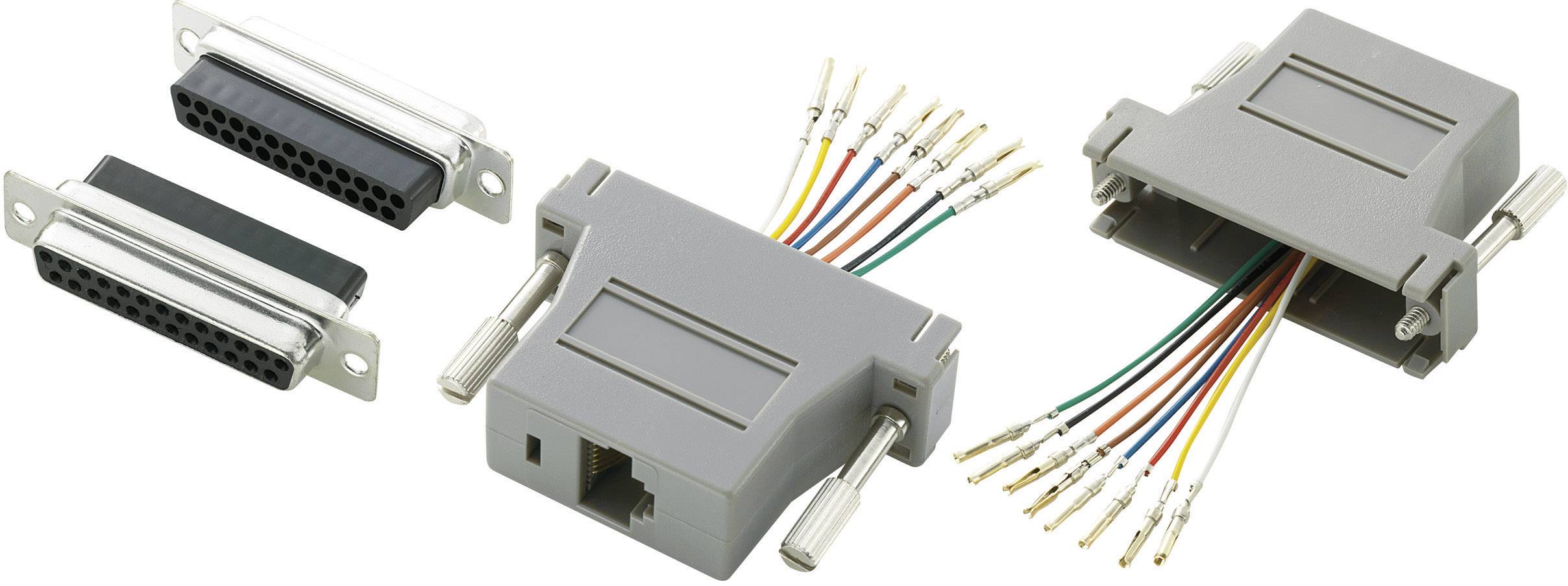 D-sub 25 polig vrouwelijk - RJ45-adapter