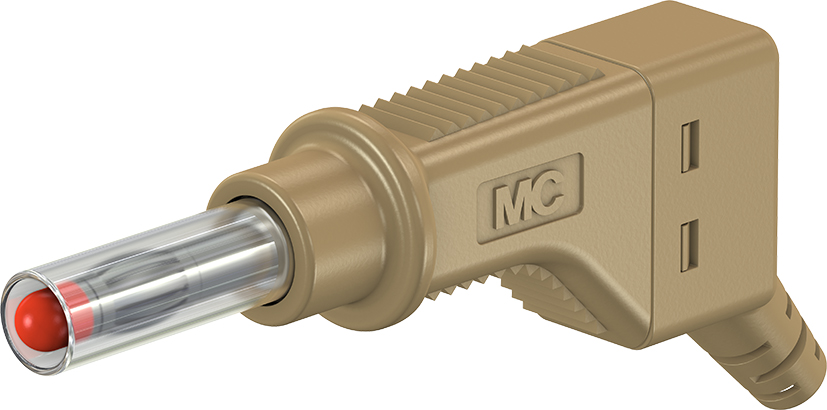 4 mm stapelbare stekker bruin - XZGL-410 bruin