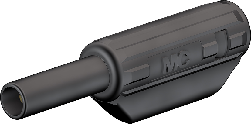 2 mm stapelbare plug zwart - SL205-K zwart