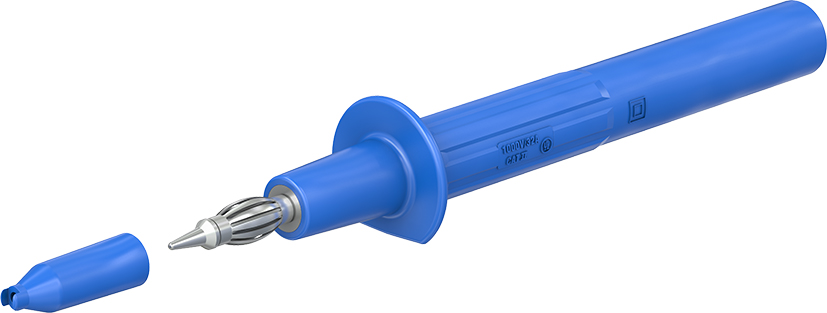 4 mm veiligheidstestsonde blauw - PP-115/4 blauw