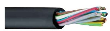 Flexibele Actuator / Sensor kabel zwart pur 8x0,5mm