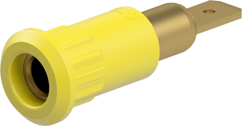 4mm gele fitting - EB4-IF/A geel