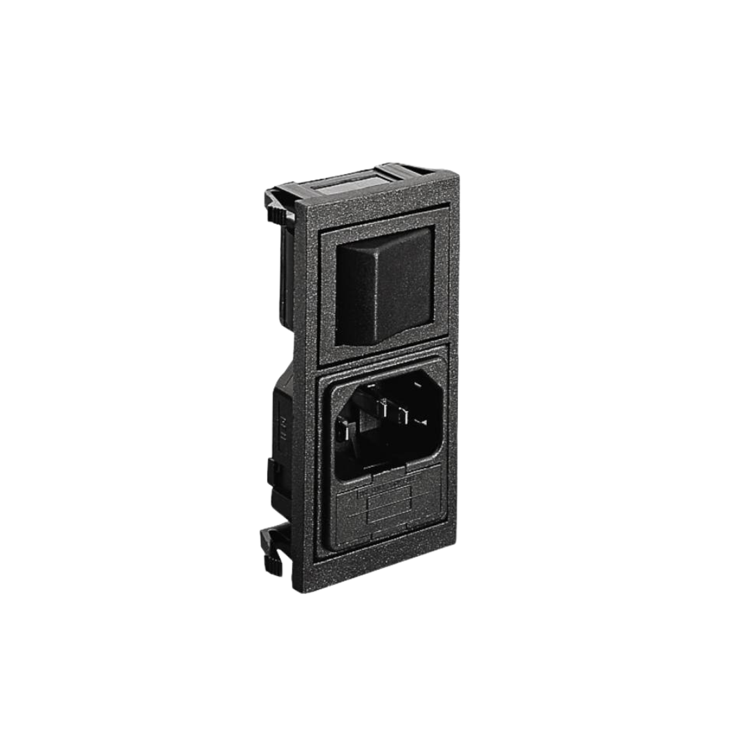 Mains Power Connector  Male  Solder Terminal