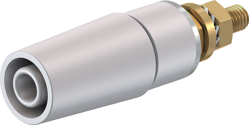4 mm veiligheidssokkel wit - SAB4-G wit