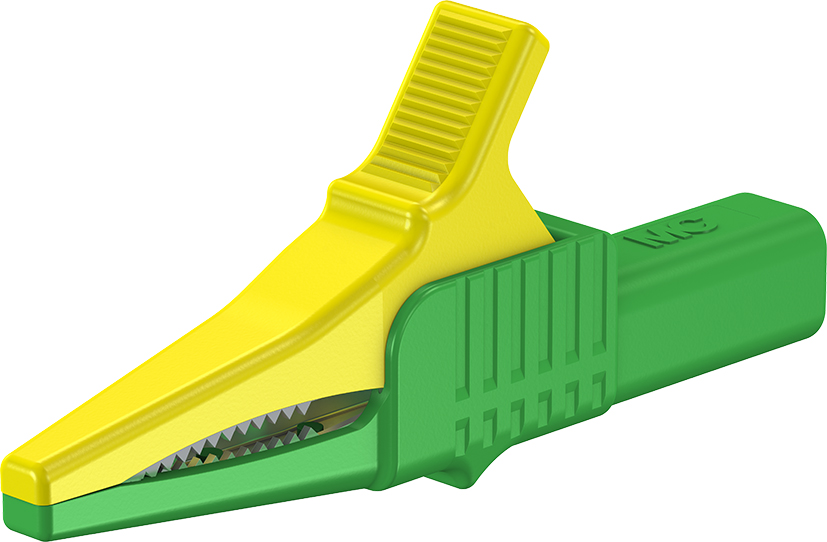 4 mm veiligheidstestclip groen/geel - XKK-1001 groen/geel