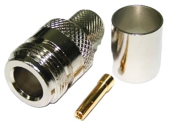 N-connector Vrouwelijke krimp RG213
