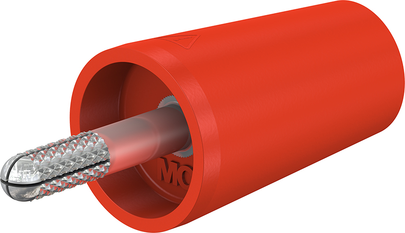 4 mm rode adapter - A-SLK4-N rood