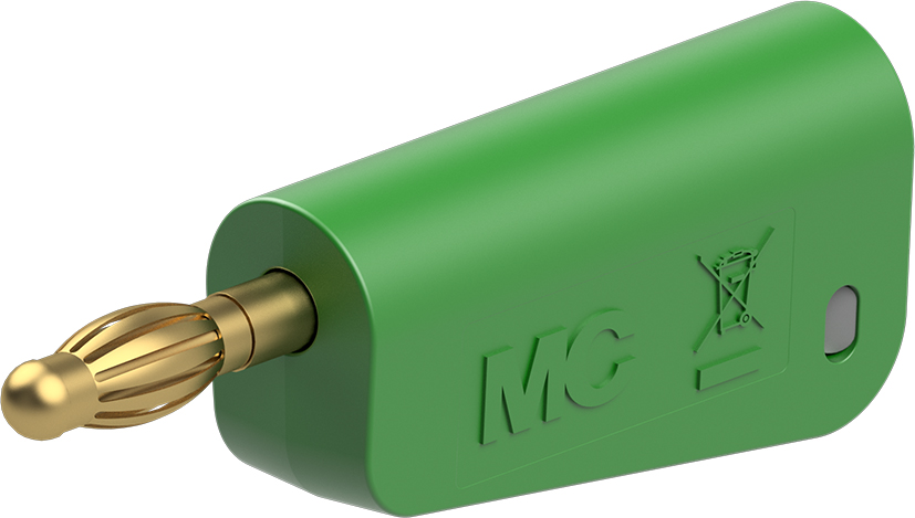 4 mm stekker compleet groen - LM-4A-30 groen